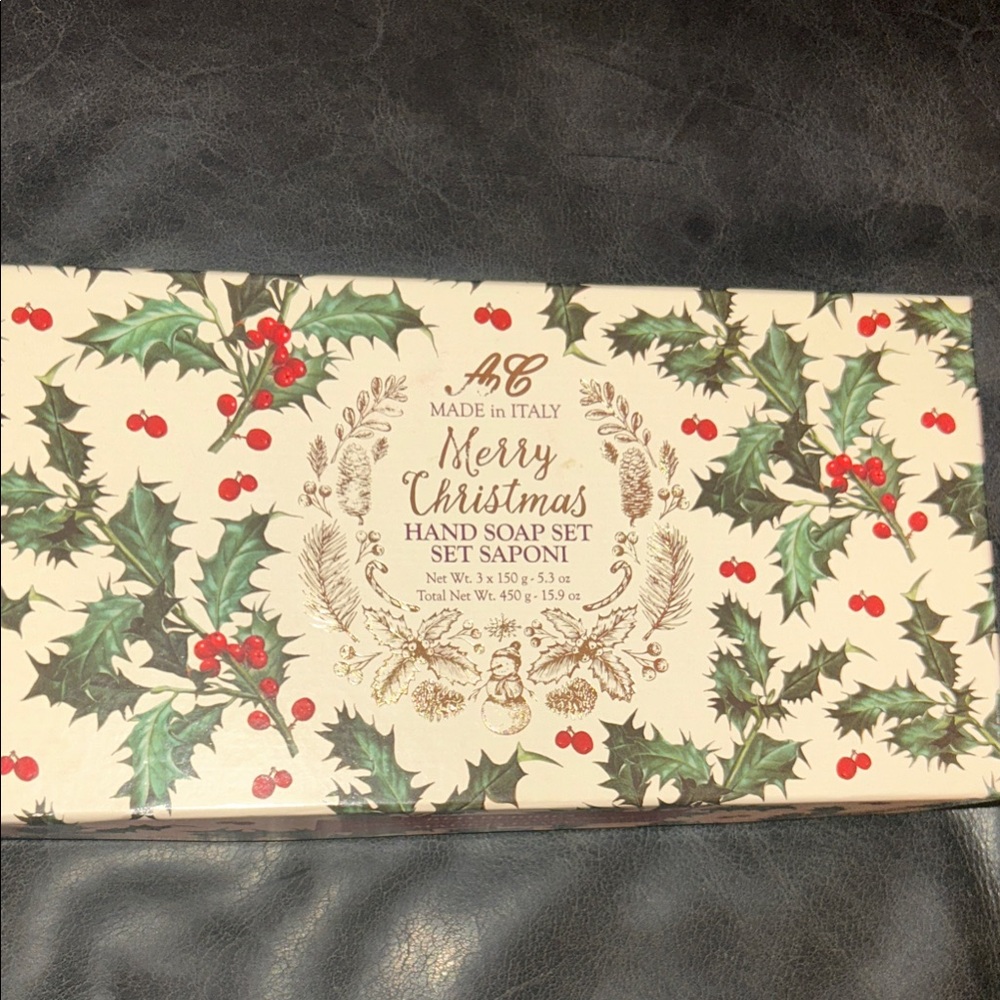 ABC Merry Christmas Hand Soap Set - Cream and Red